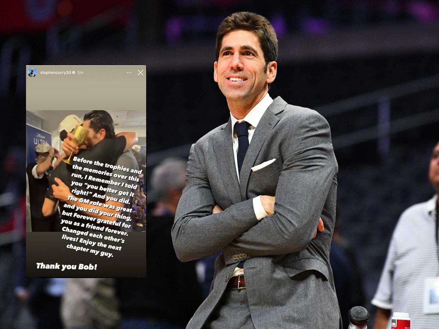 Warriors players pay tribute to Bob Myers
