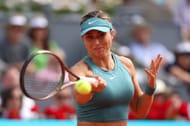 Paula Badosa in action at the Madrid Open