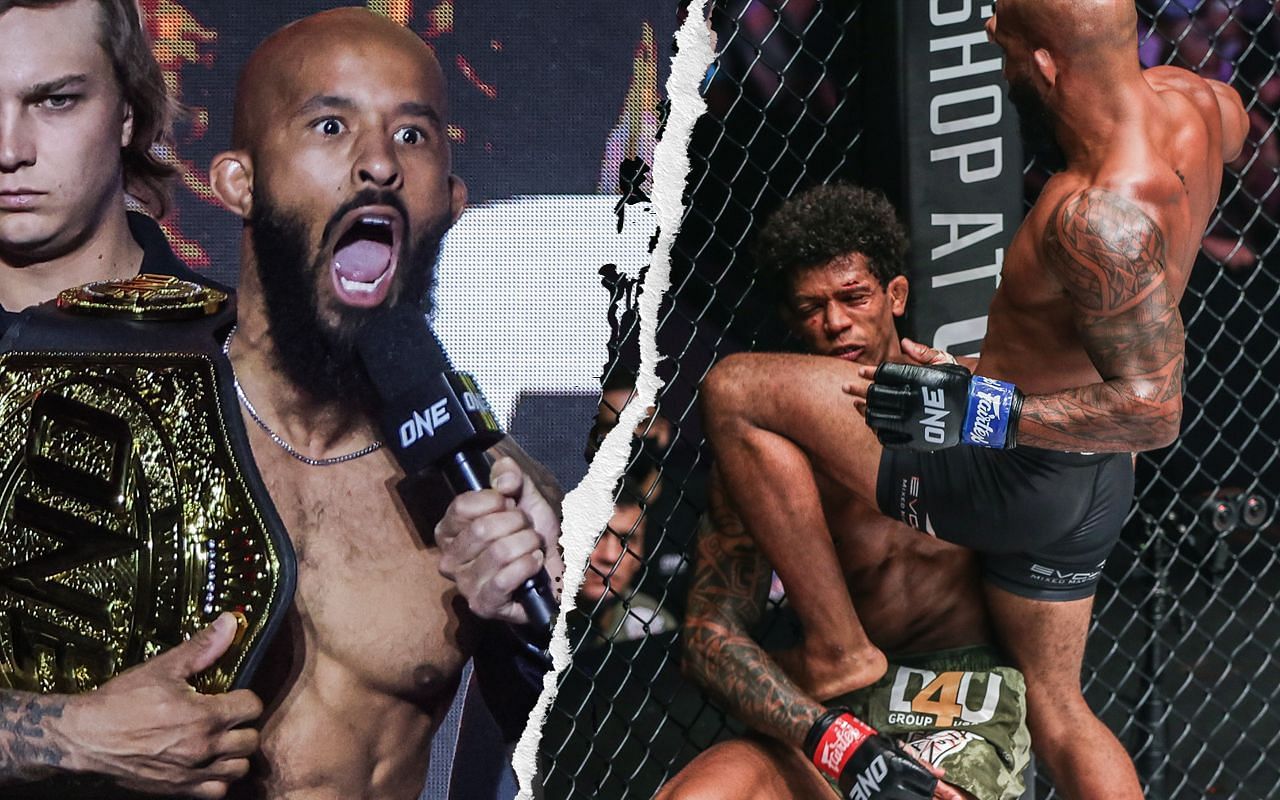 Demetrious Johnson and Adriano Moraes at ONE on Prime Video 1 [Credit: ONE Championship]