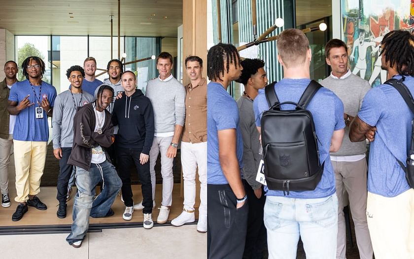 Travis Scott's bizarre presence at Tom Brady's business meet with star  rookie QBs has NFL fans riled up