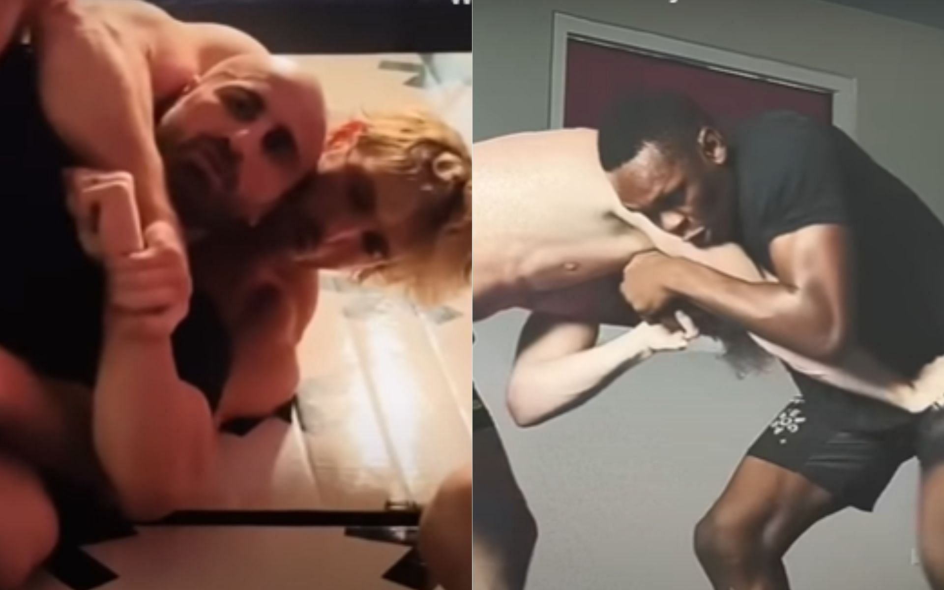 Logan Paul training with Israel Adesanya and Alexander Volkanovski [Image crediits: TheMacLife on YouTube]