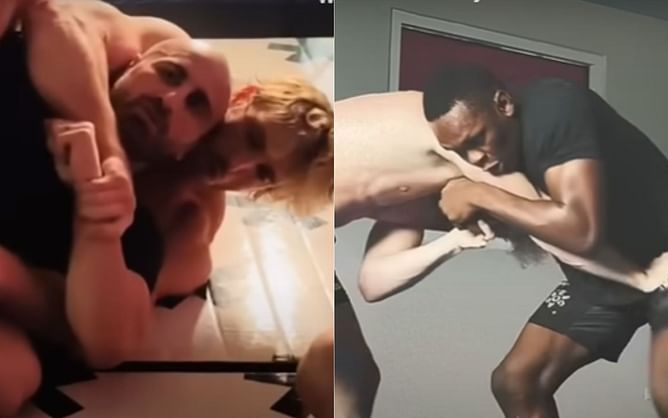 Watch: Logan Paul’s intense grappling session with UFC champions Israel Adesanya and Alexander Volkanovski