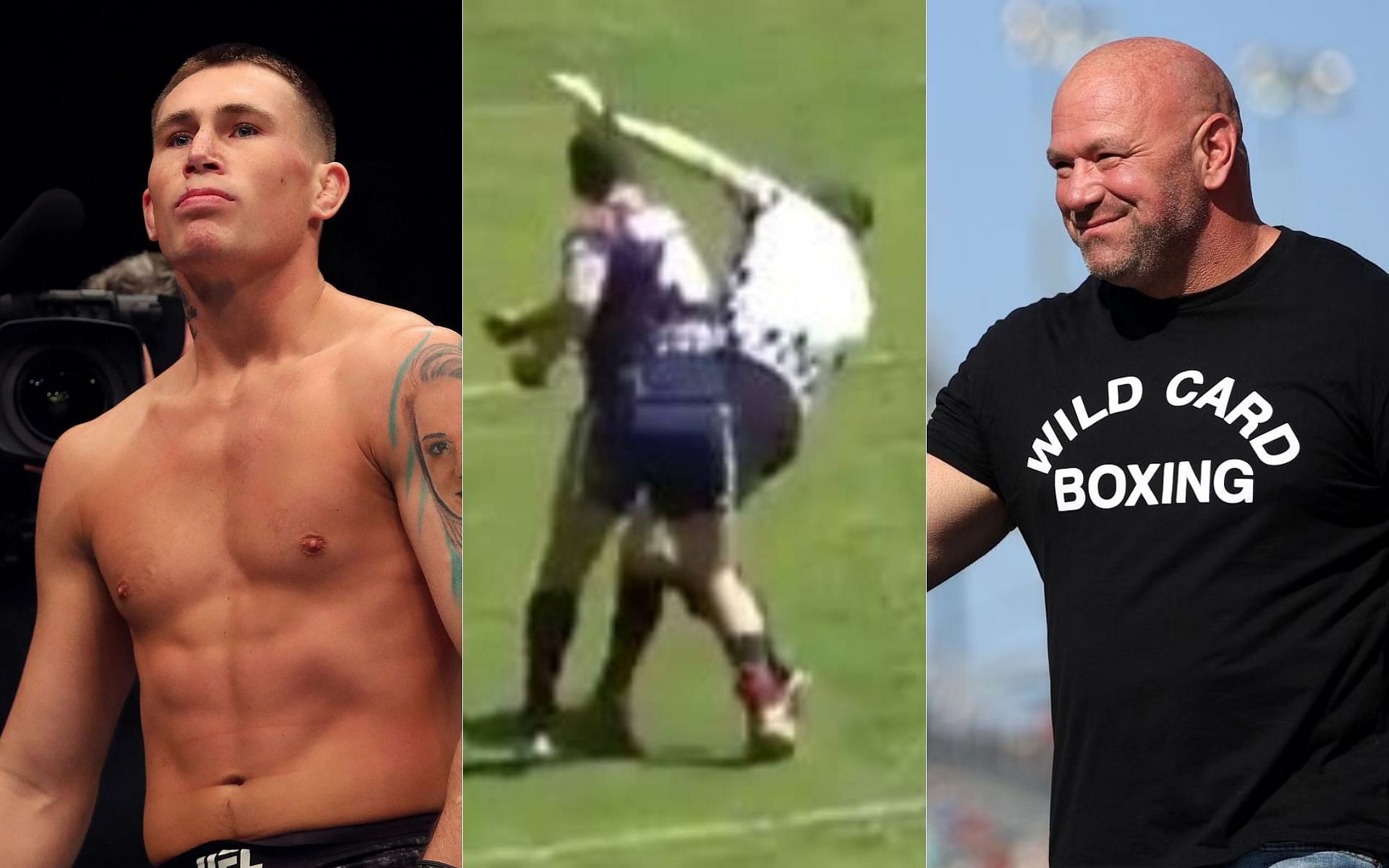 Darren Till has urged Dana White to sign the star of a brutal viral video [Image Credit: Getty and twitter.com/sky_rugby]