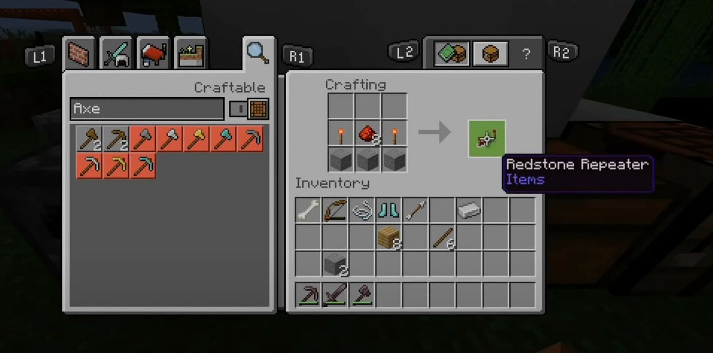 How to Craft a Redstone Repeater in Minecraft