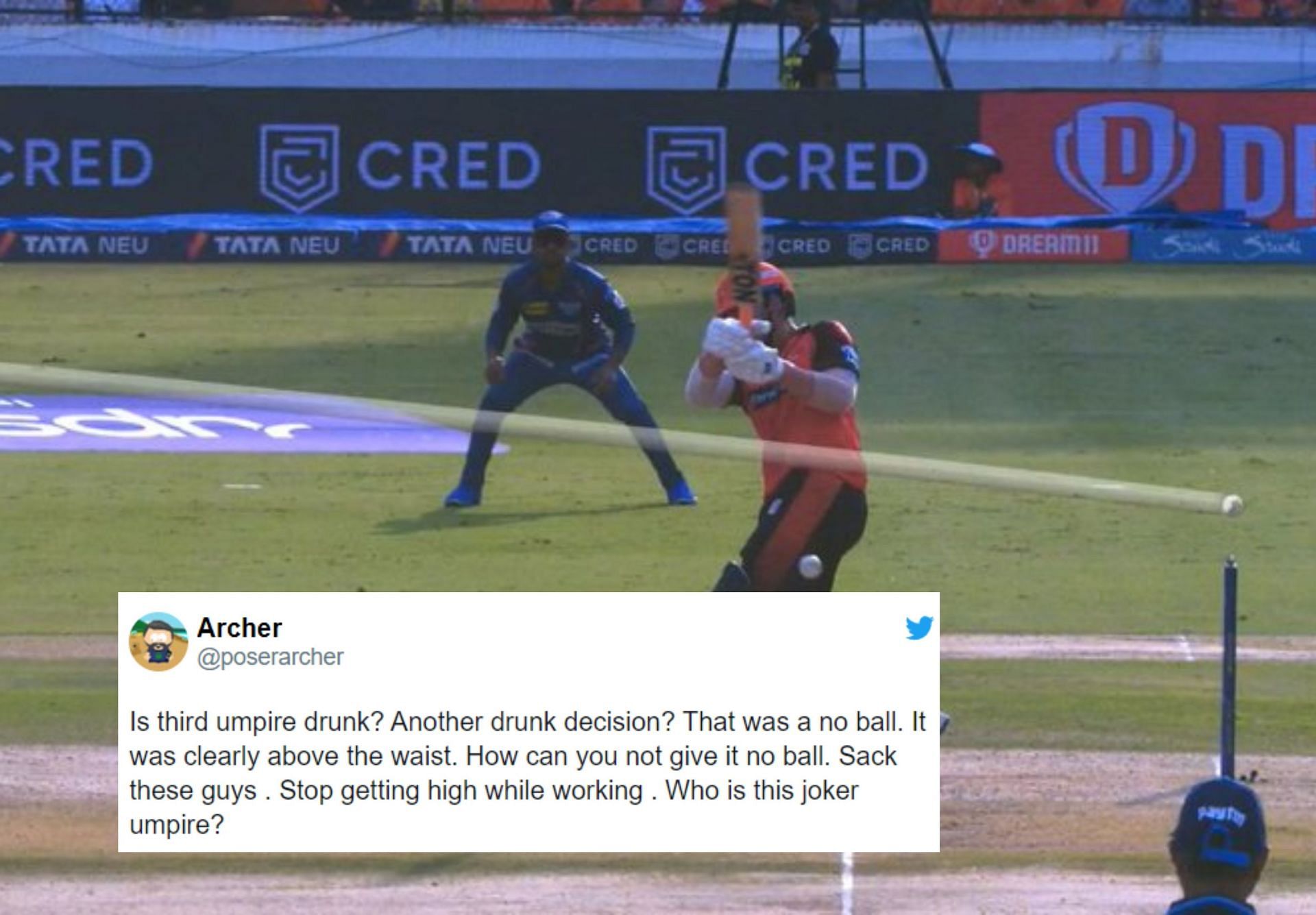 Fans troll third umpire for his poor decision making on Saturday. 