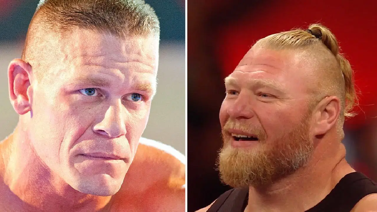 John Cena (left); Brock Lesnar (right)