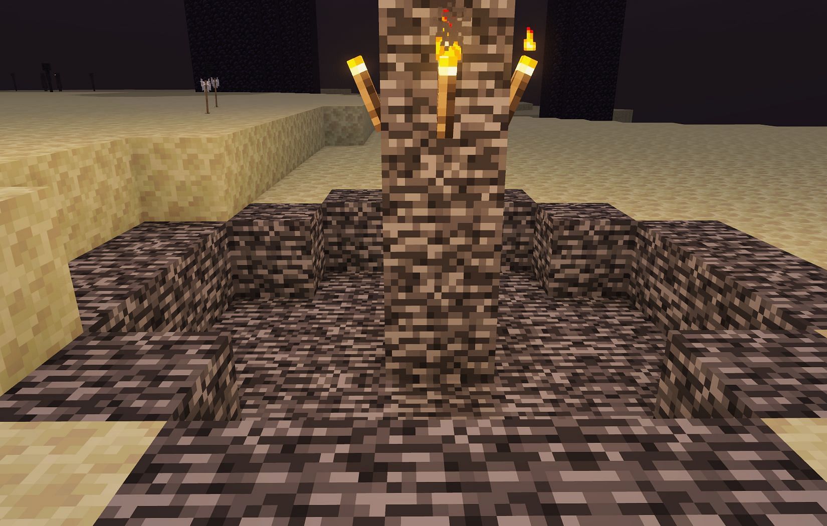 Bedrock in end dimension (Image via Mojang)