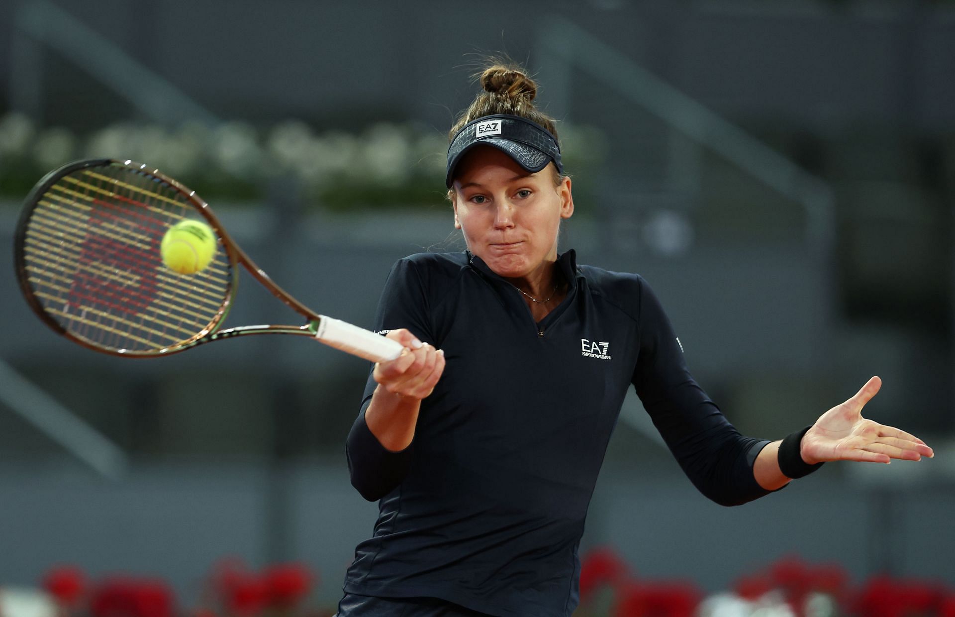 Veronika Kudermetova pictured at the 2023 Mutua Madrid Open - Day Eleven