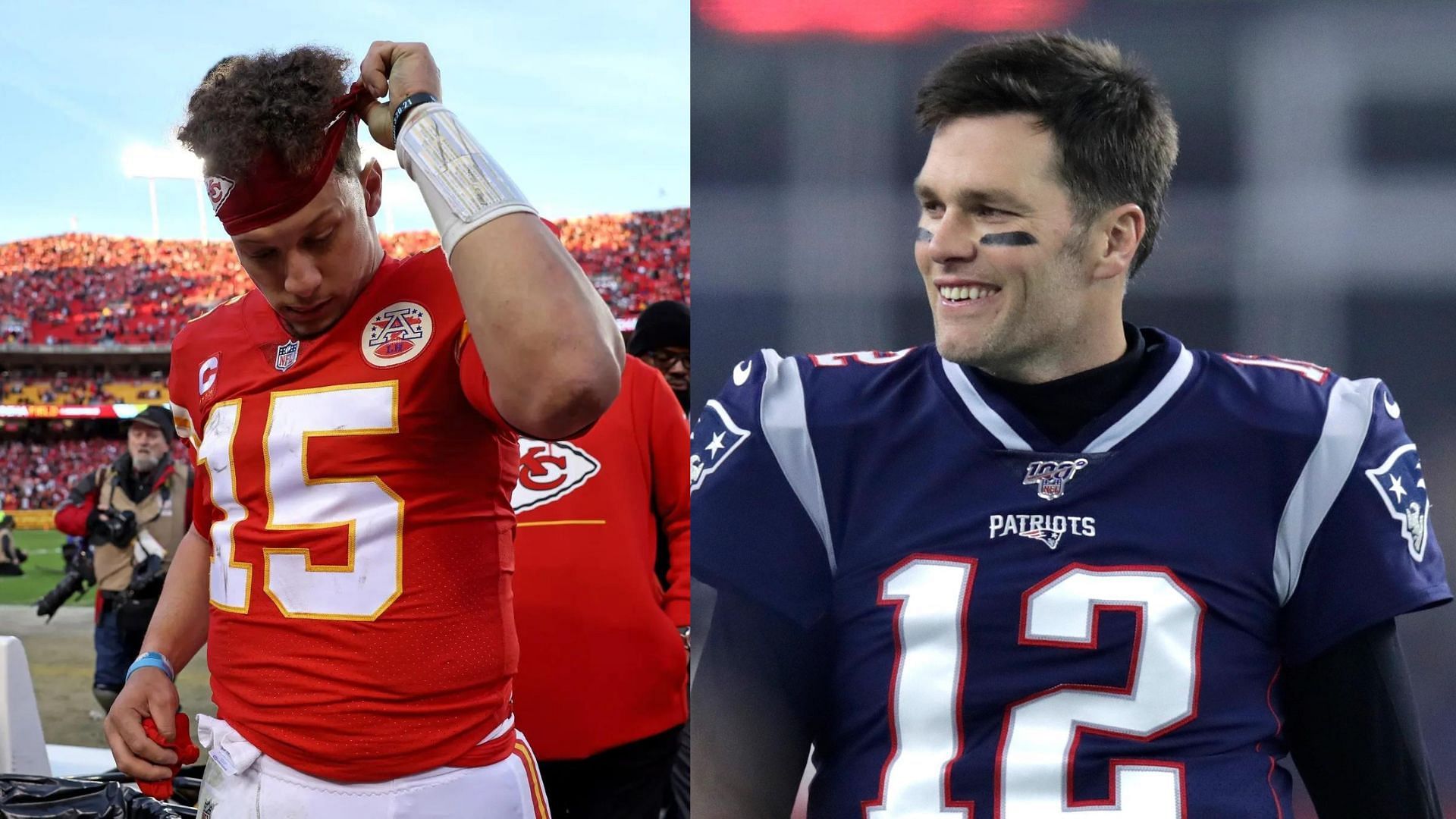 QB Patrick Mahomes (l) on losing to Tom Brady (r) and the Patriots in the AFC Championship game