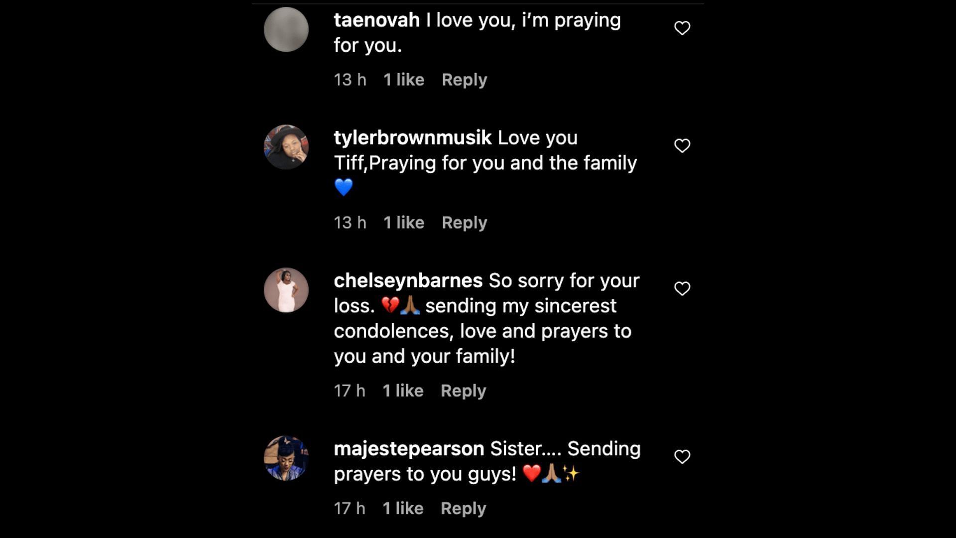 Social media users mourn the loss of the pastor&#039;s wife. (Image via Instagram)