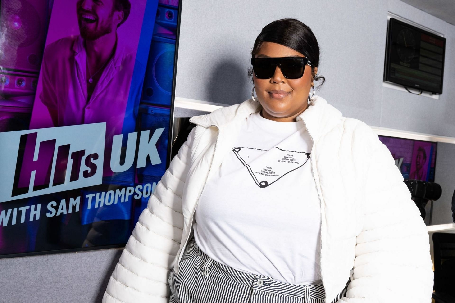 : Lizzo visits Hits UK at 1 Golden Square on February 13, 2023 in London, England.(Image via Getty Images)