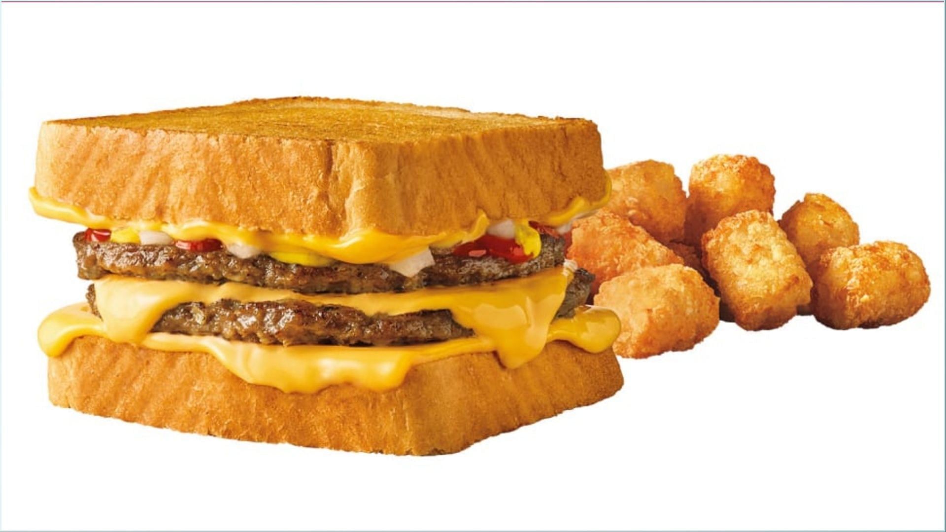 Sonic&#039;s new $3.99 Grilled Cheese Double Burger and Tots deal is available starting May 30 (Image via Sonic)