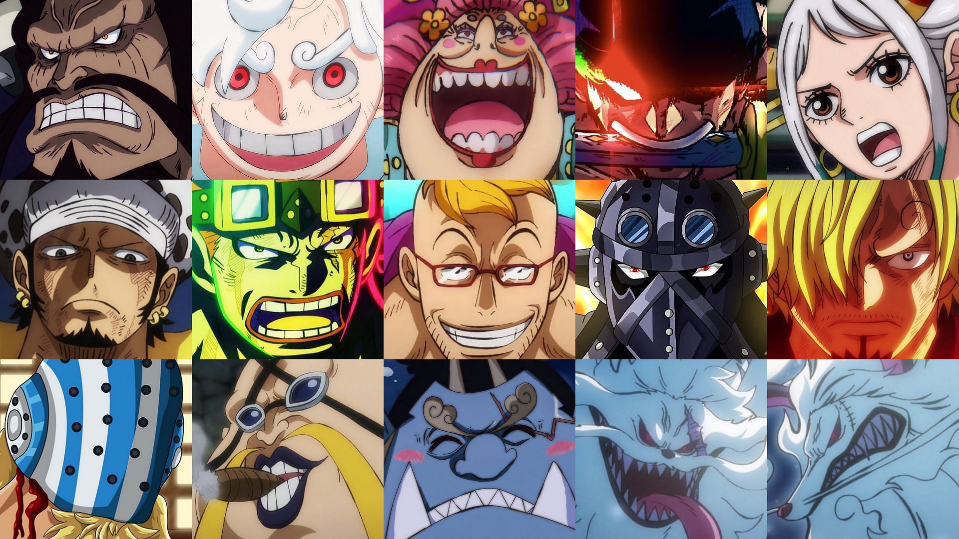 The most powerful fighters involved in the battle on Onigashima (Image via Toei Animation, One Piece)