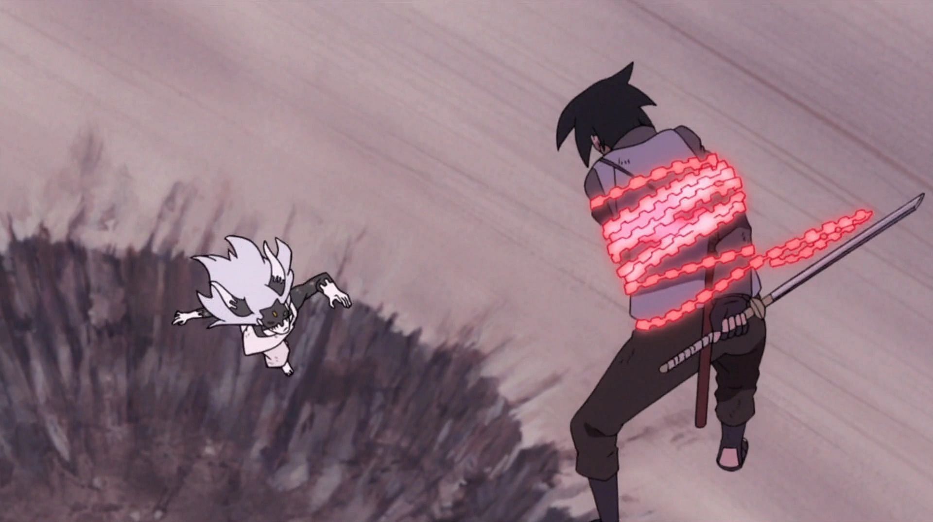 Sasuke using Amenotejikara in Boruto (Image via Studio Pierrot)