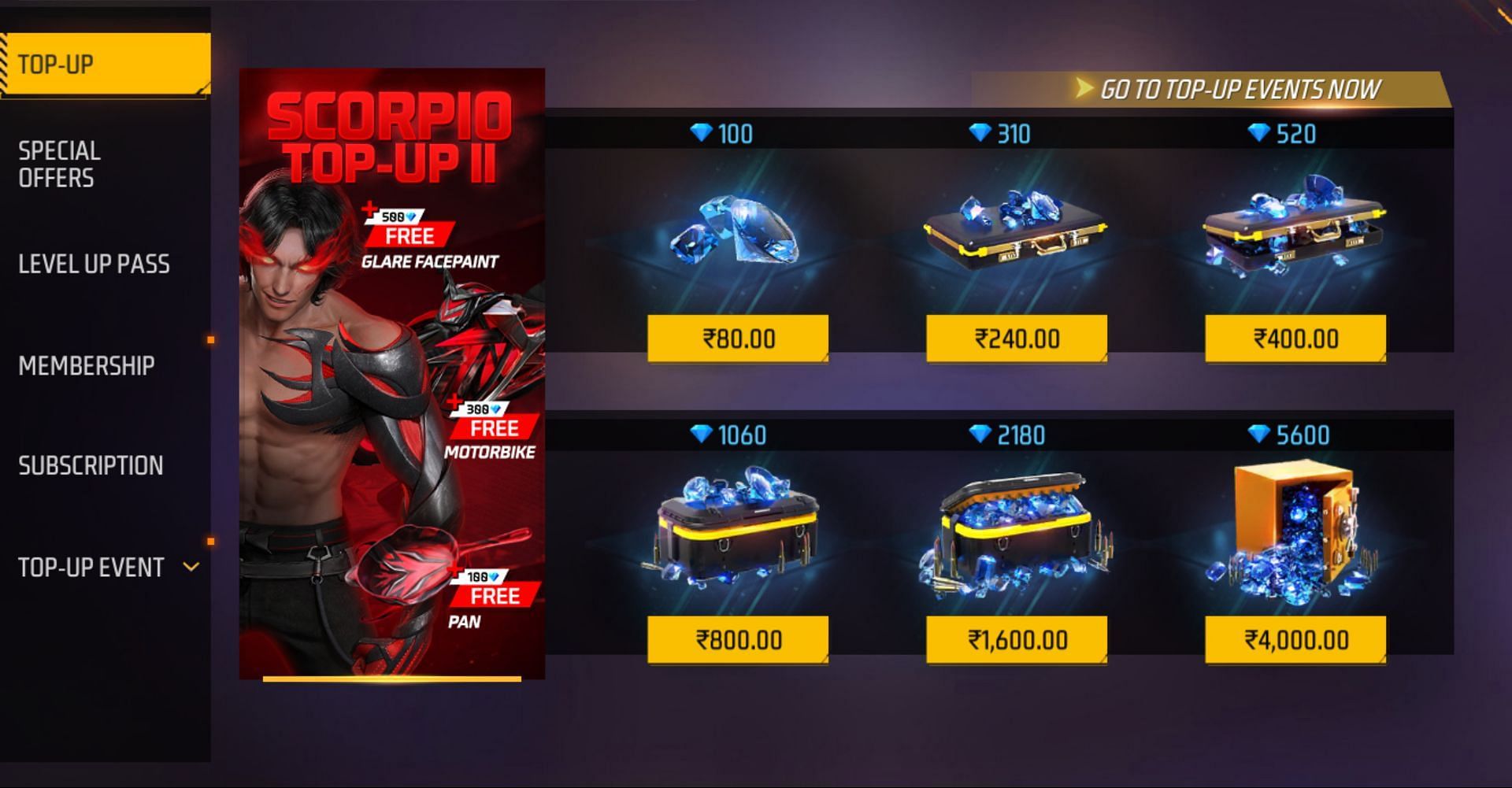 You can complete the process by using the in-game currency (Image via Garena)
