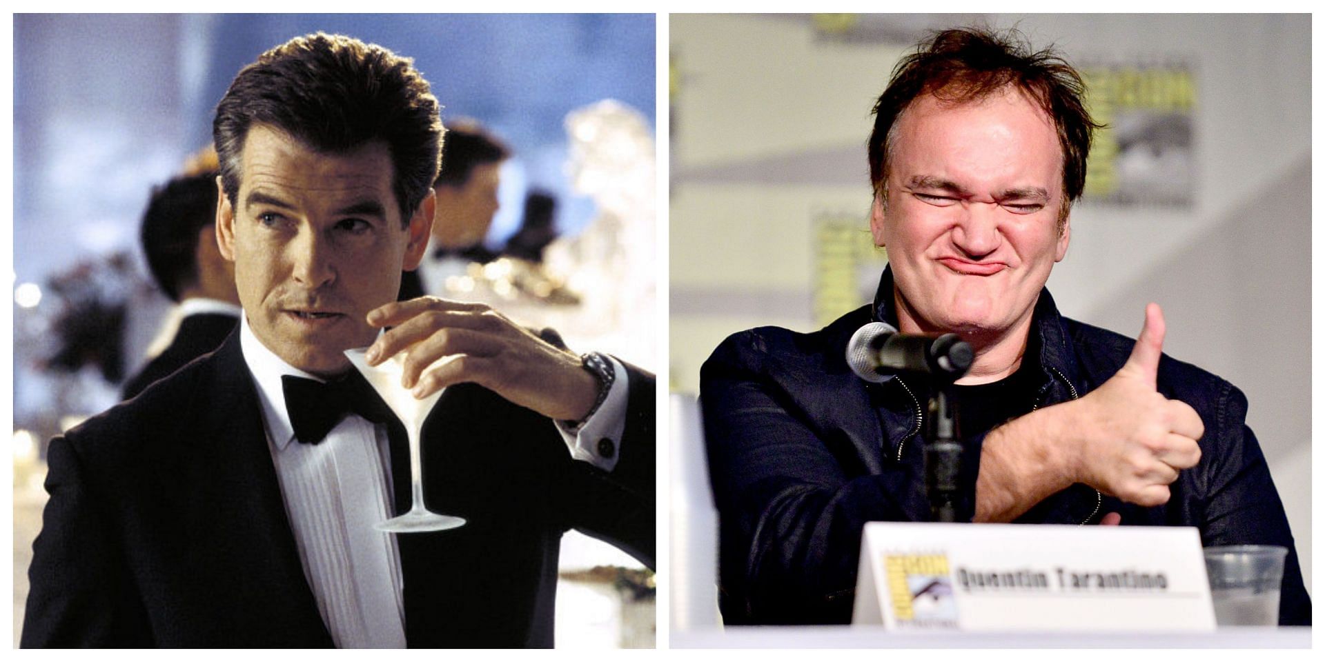 Quentin Tarantino and Pierce Brosnan (Image via Getty)