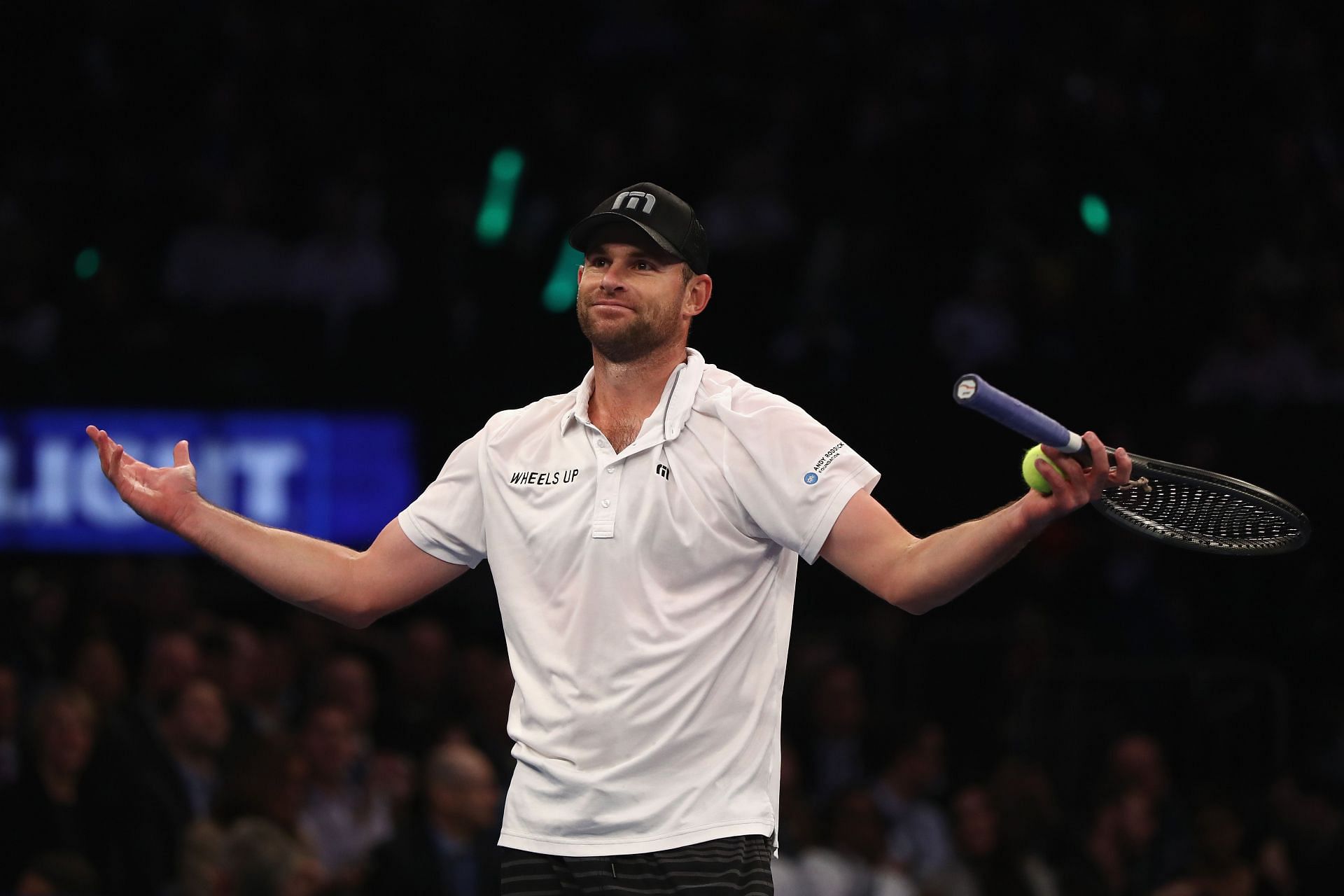 Andy Roddick at an exhibition match in 2017