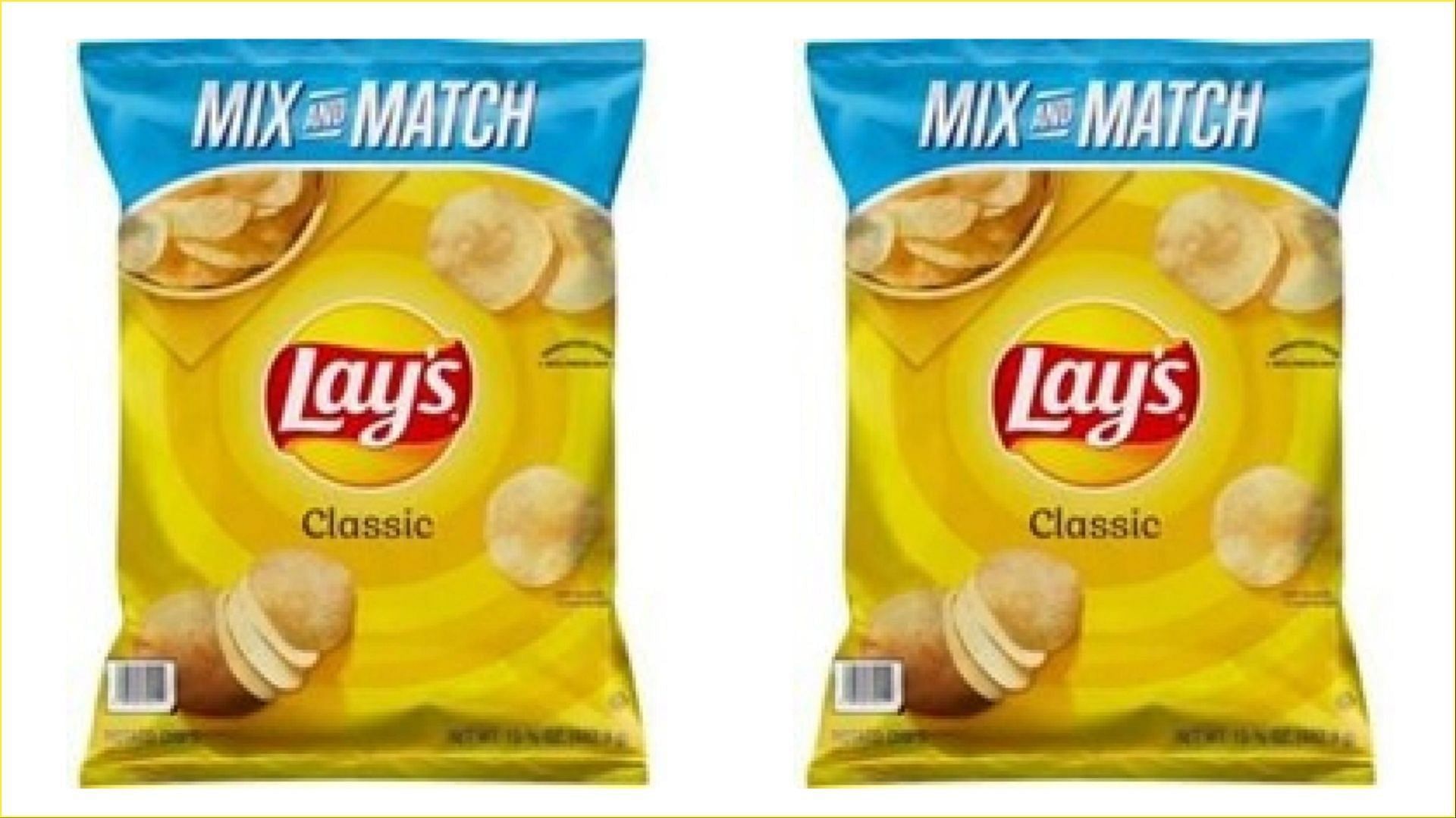 The recalled Lays Classic Mix and Match Potato Chips may contain undeclared milk allergens posing allergy risks (Image via FDA)