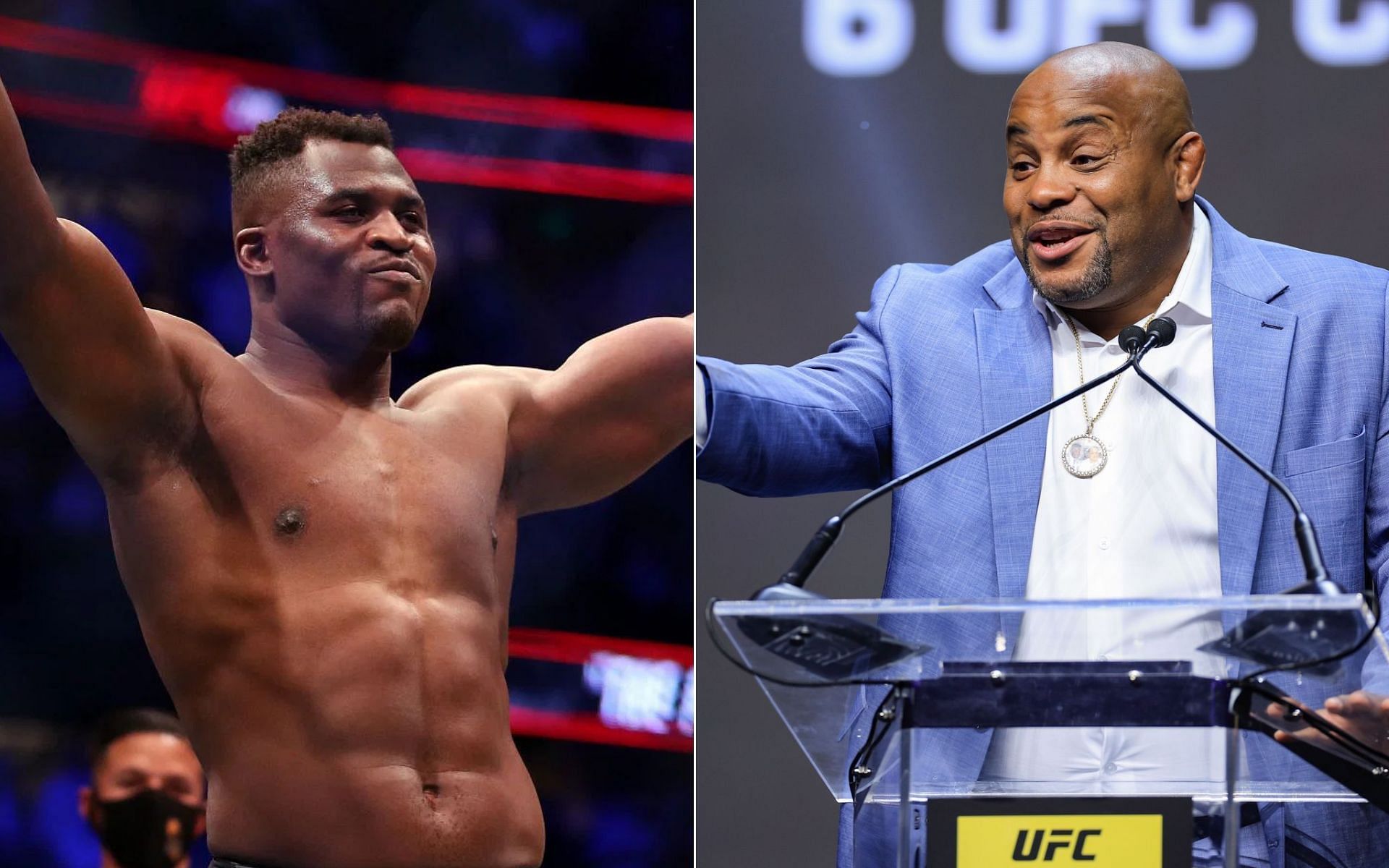 Francis Ngannou [Left], and Daniel Cormier [Right]