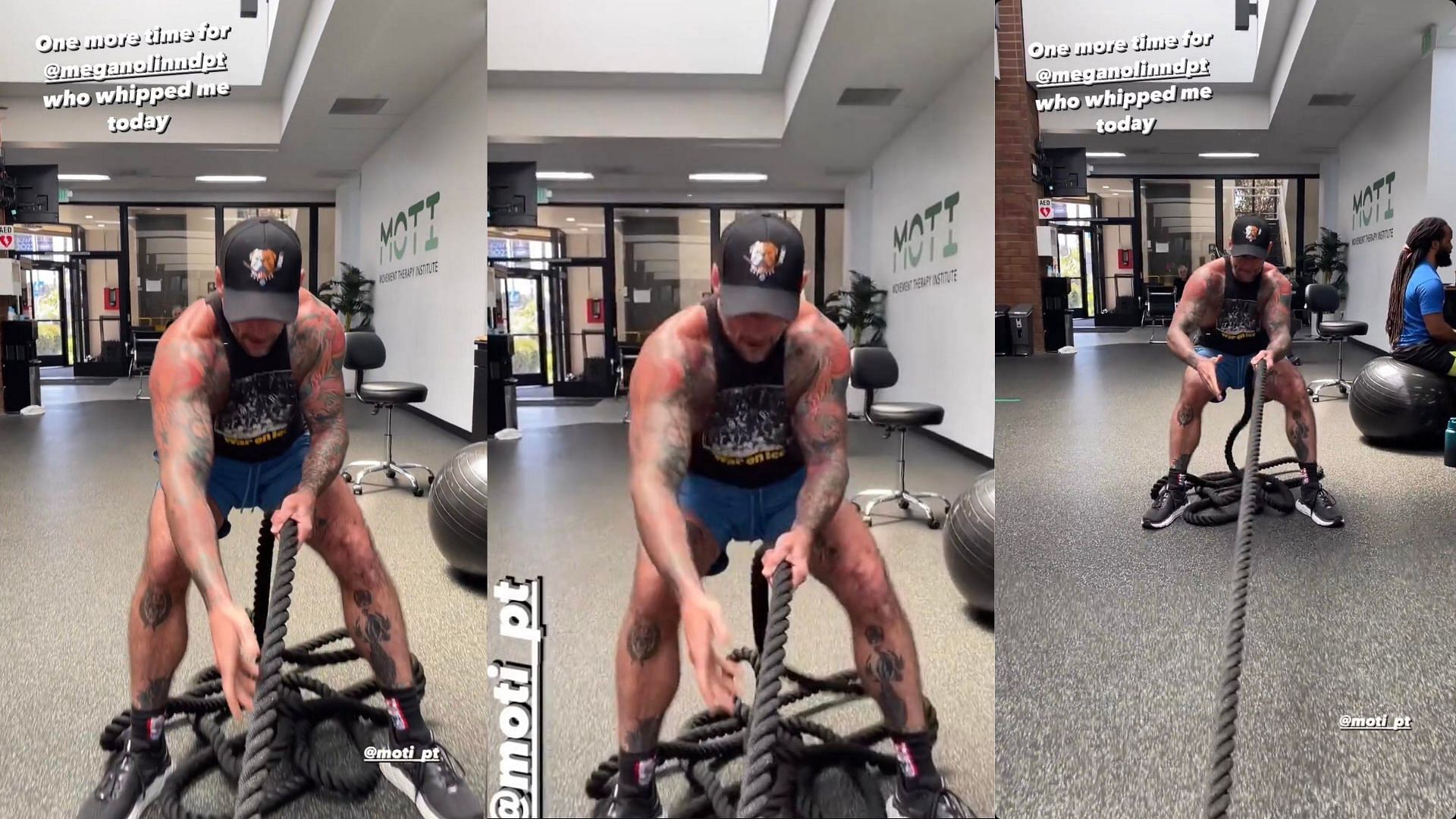 CM Punk at the gym (source: @cmpunk on Instagram)