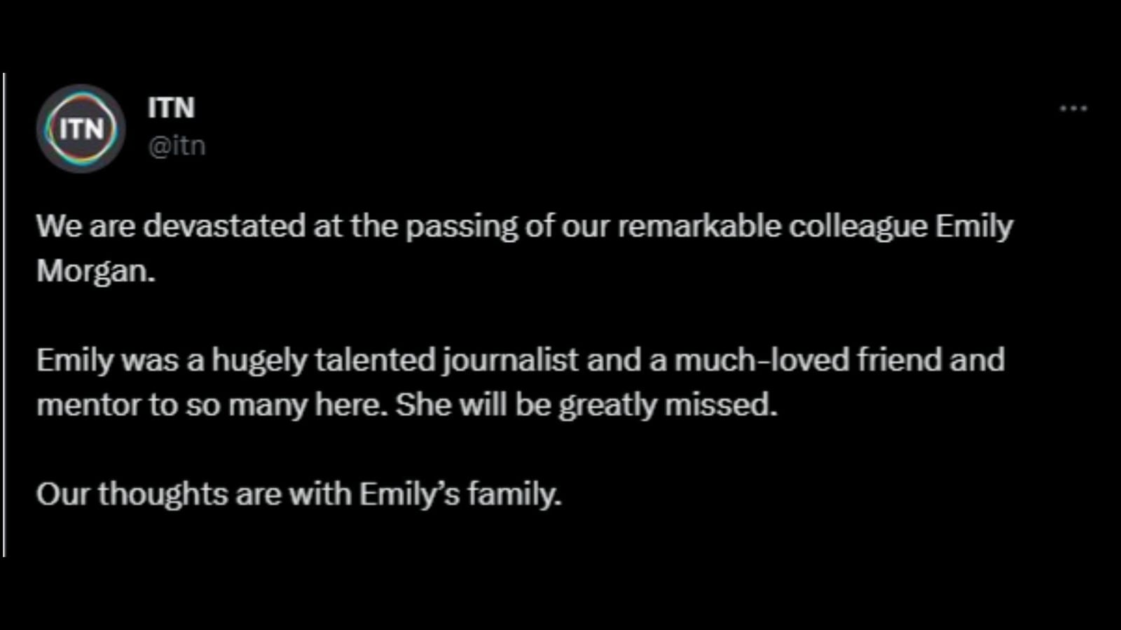 Emily Morgan cause of death: Tributes pour in as ITV newsreader passes ...