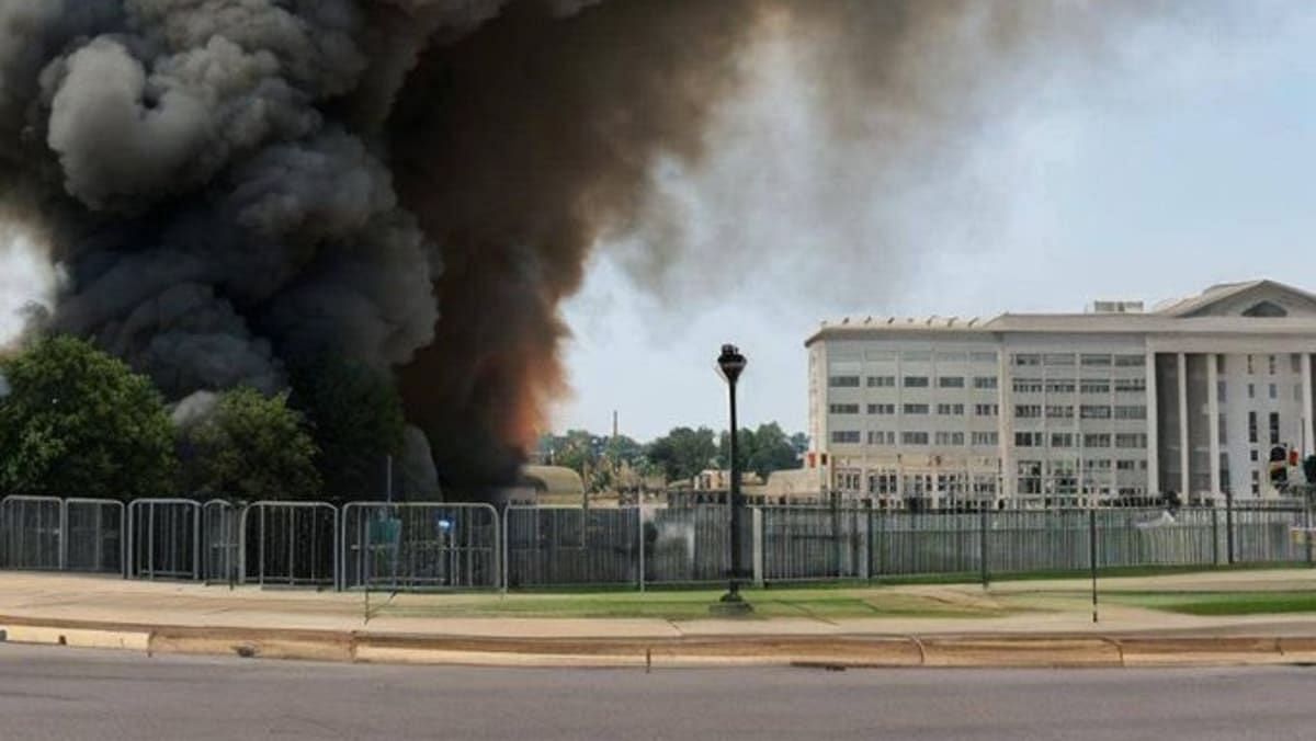 A fake image of the Pentagon makes way on social media: Goes viral. (Image via Twitter)