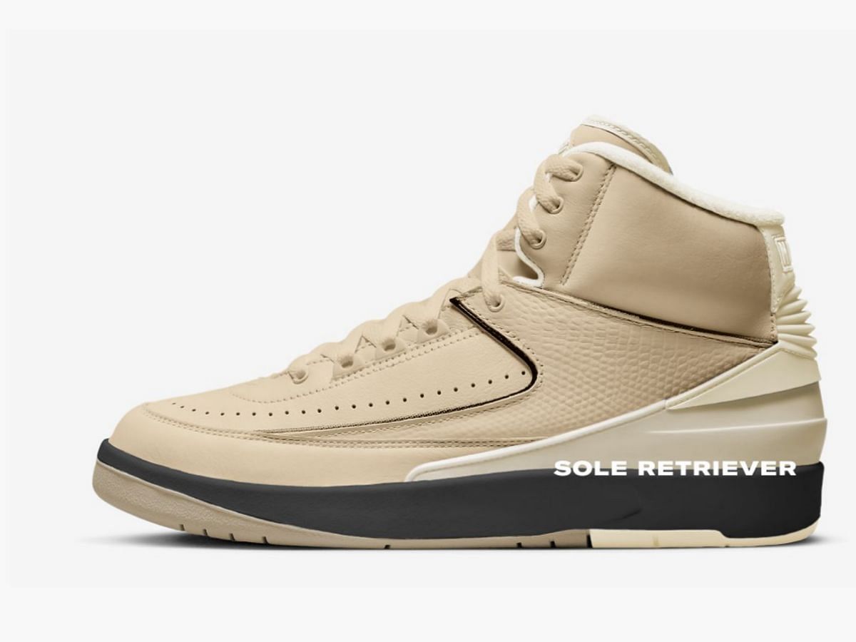 Upcoming Nike Air Jordan 2 &quot;Sail&quot; sneakers (Image via Sole Retriever)
