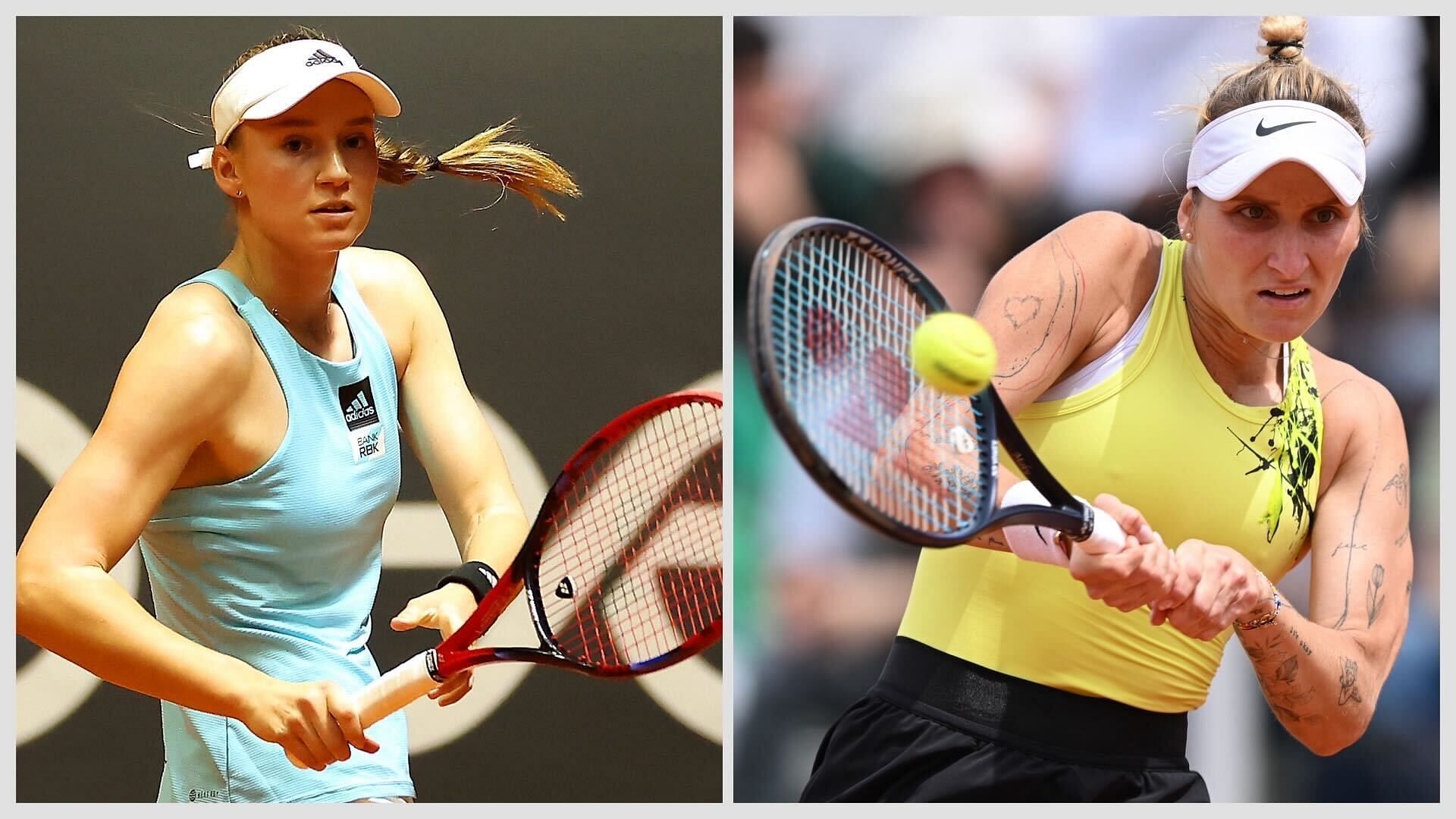 Elena Rybakina vs Marketa Vondrousova is one of the fourth round matches at the 2023 Italian Open.