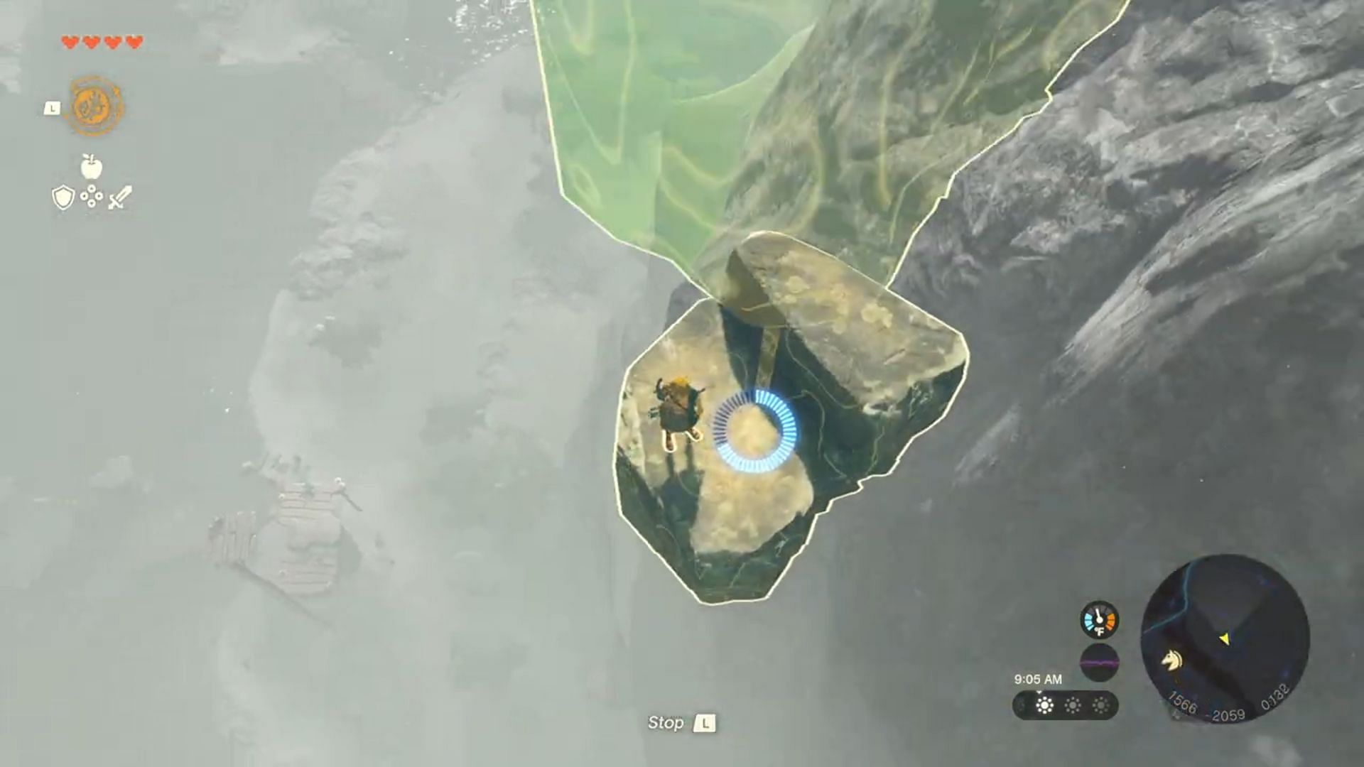 Recall is used here to go up to the islands (Image via Nintendo)