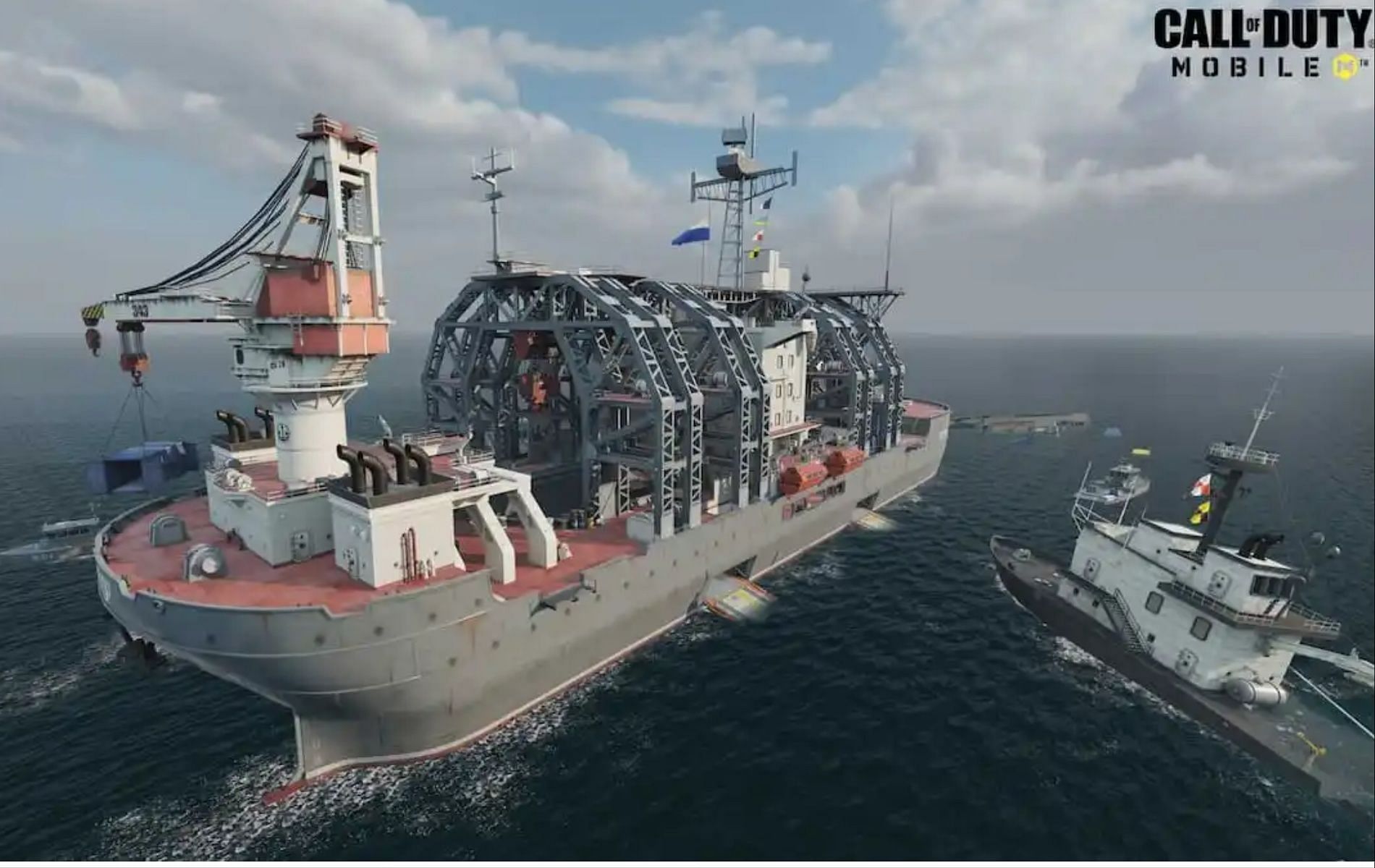 Top-down view of the upcoming map Armada Strike in Call of Duty Mobile Season 5 (Image via Activision)