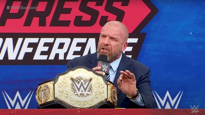 [Watch] Fans interrupt Triple H's announcement to chant the name of top star likely to win the World Heavyweight Championship