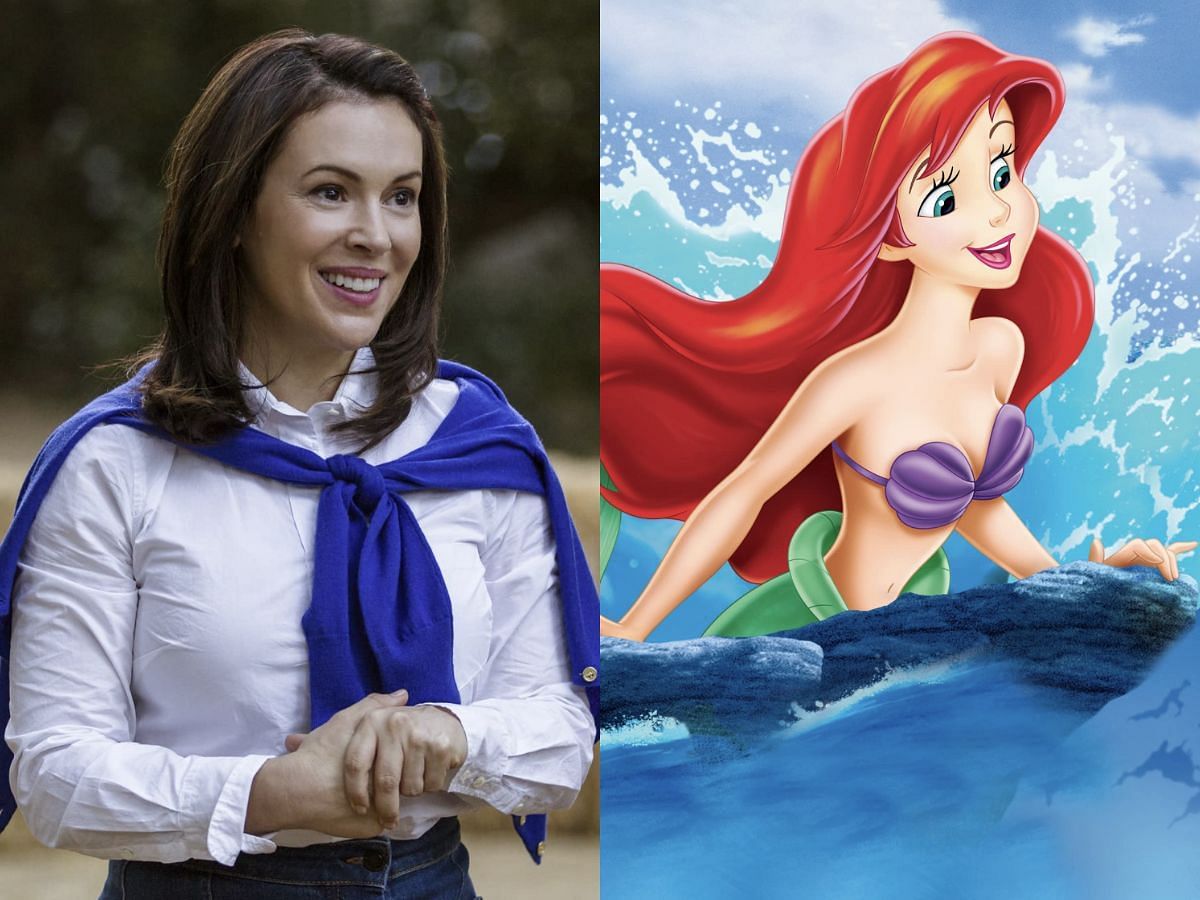 Alyssa Milano and Ariel side-by-side comparison (Images via IMDb)