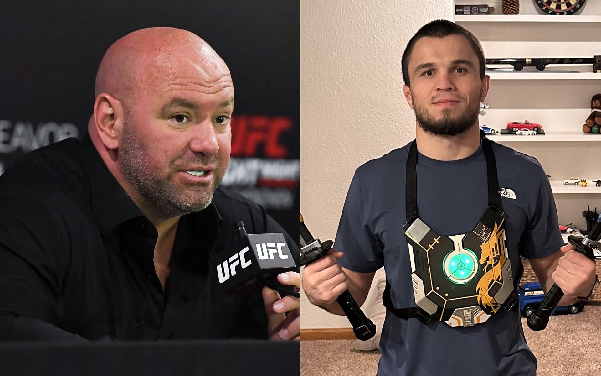 Dana White has claimed fighters are ducking Umar Nurmagomedov [Image Credit: Getty and http://twitter.com/UNmgdv]
