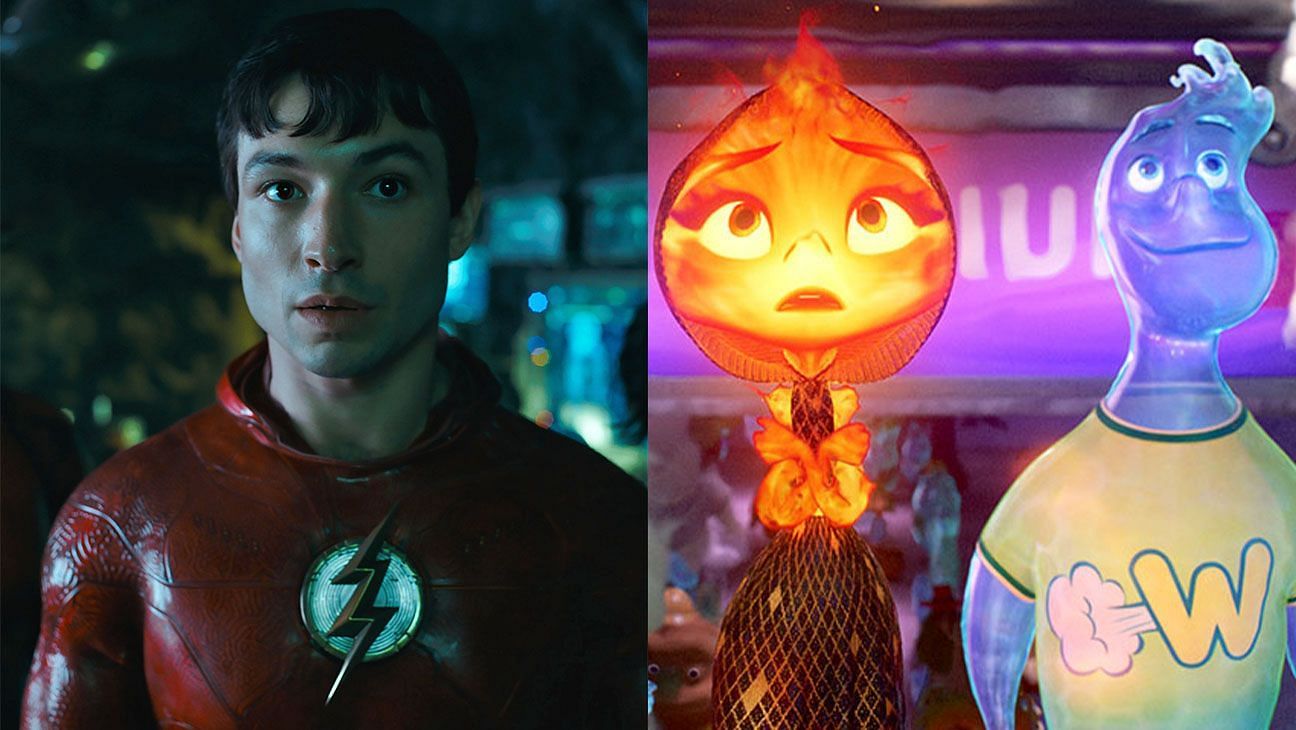 The Flash and Elemental (Image via DC/Disney)