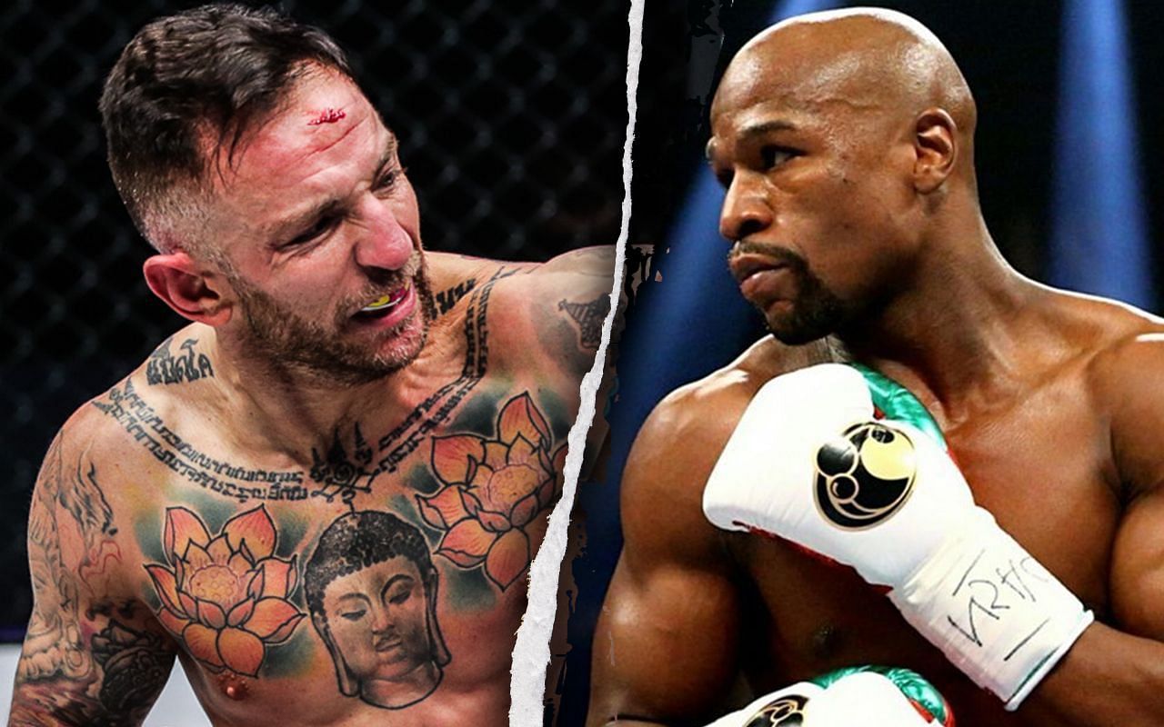 Liam Harrison (L) / Floyd Mayweather Jr. (R) -- Photo by ONE Championship