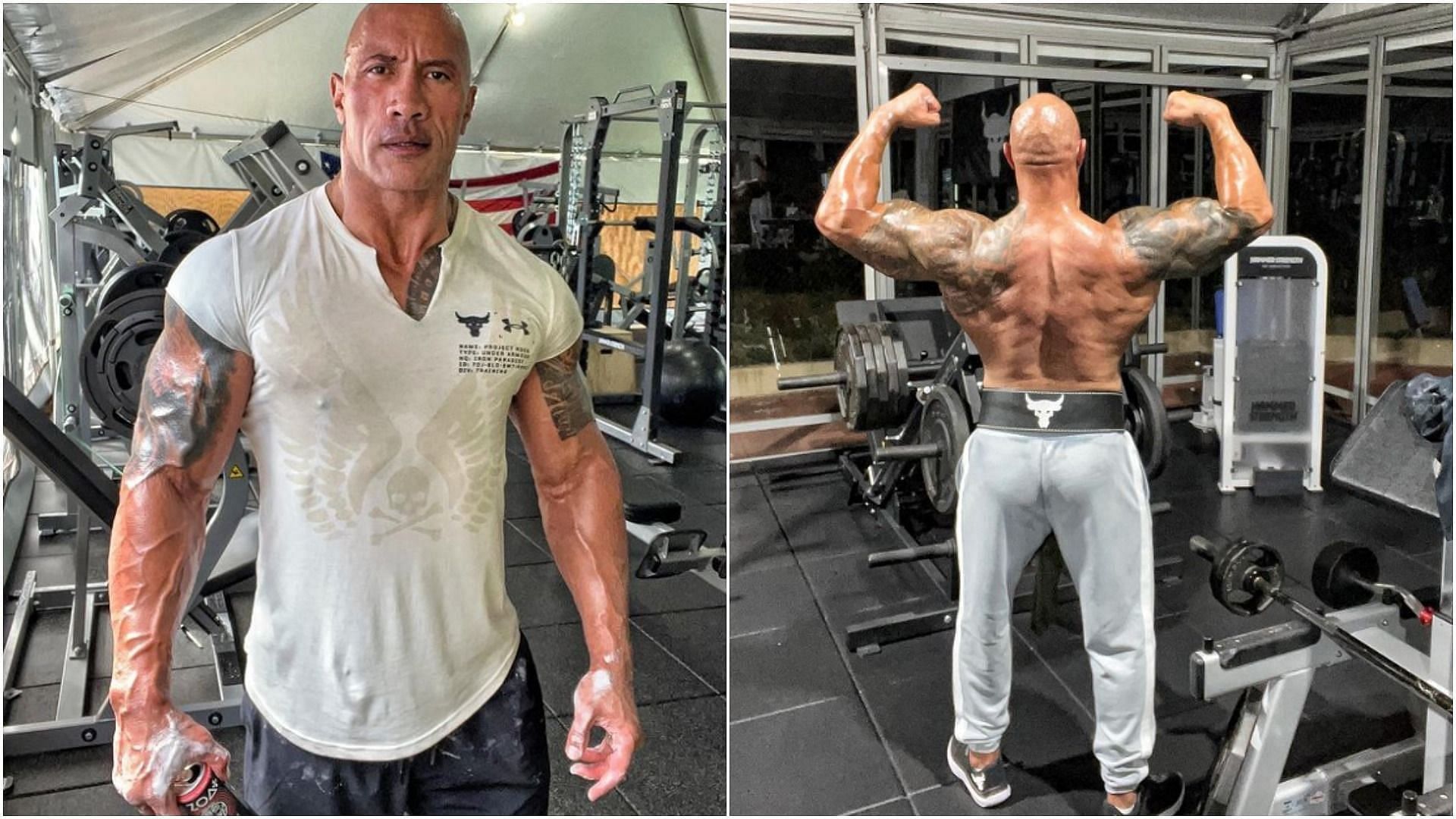 The shoulder dumbbell raise finisher dropset devised by The Rock presents a plethora of benefits. (Image via instagram/ The rock)
