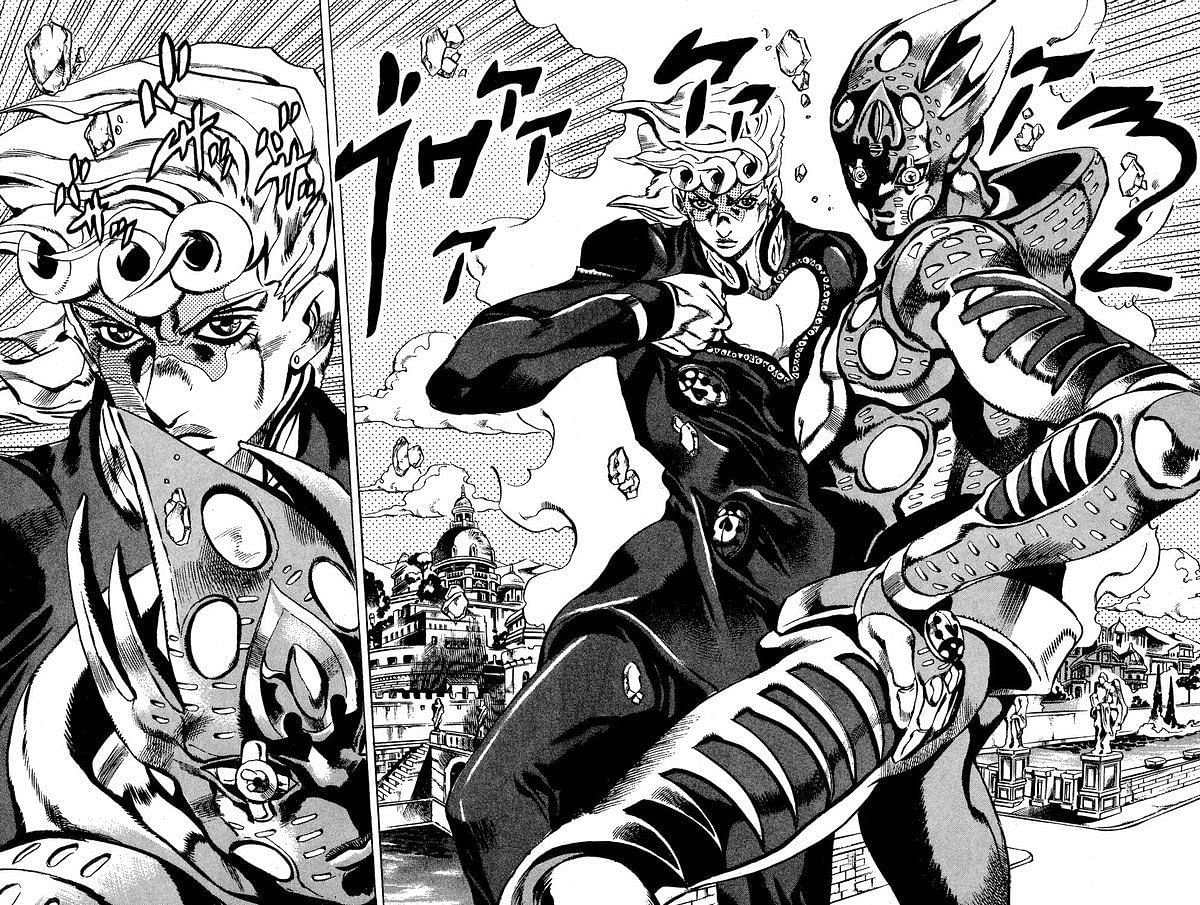 Giorno Giovanna and the new version of his Stand, Golden Experience Requiem (Image via Shueisha)