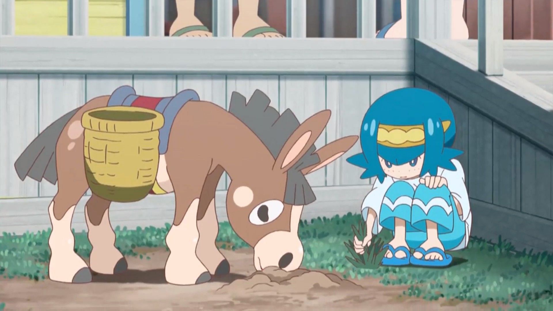 Mudbray in the Pokemon anime (Image via The Pokemon Company)