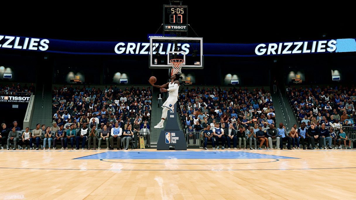 Using the dunk meter in NBA 2K23 can make a huge difference (Image via 2K Sports)