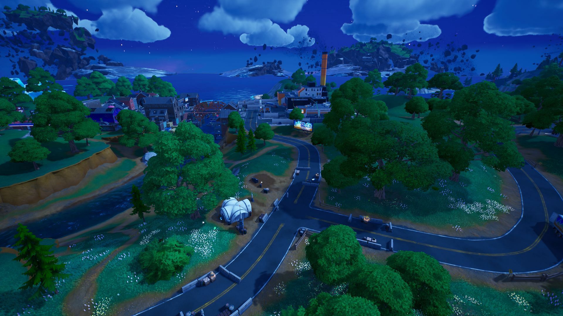 Land west of Slappy Shores to find the Clone Trooper checkpoint at this POI (Image via Epic Games/Fortnite)