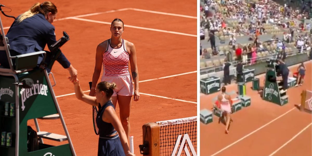 Aryna Sabalenka defeated Marta Kostyuk in the opening round of the 2023 French Open.