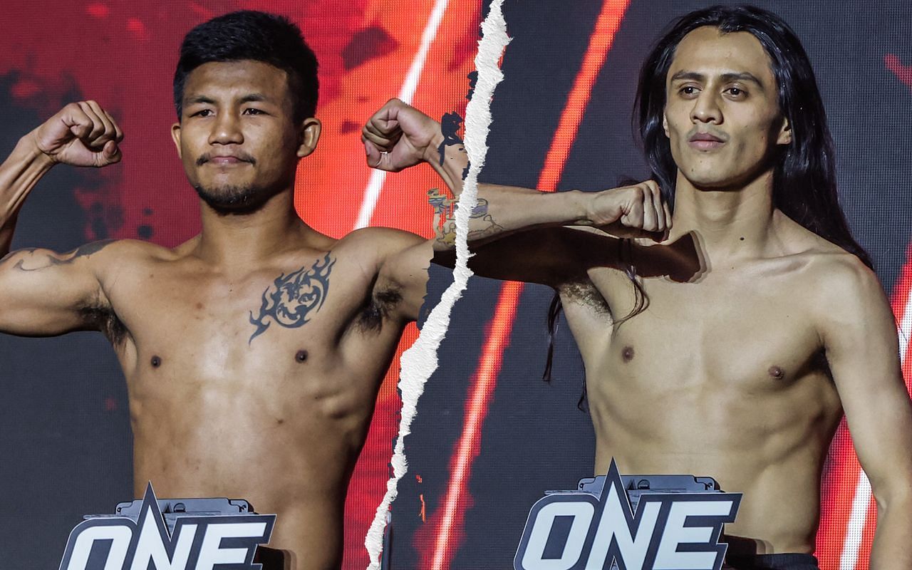 (left) Rodtang Jitmuangnon and (right) Edgar Tabares at the Ceremonial Weigh-ins for ONE Fight Night 10 [Credit: ONE Championship]