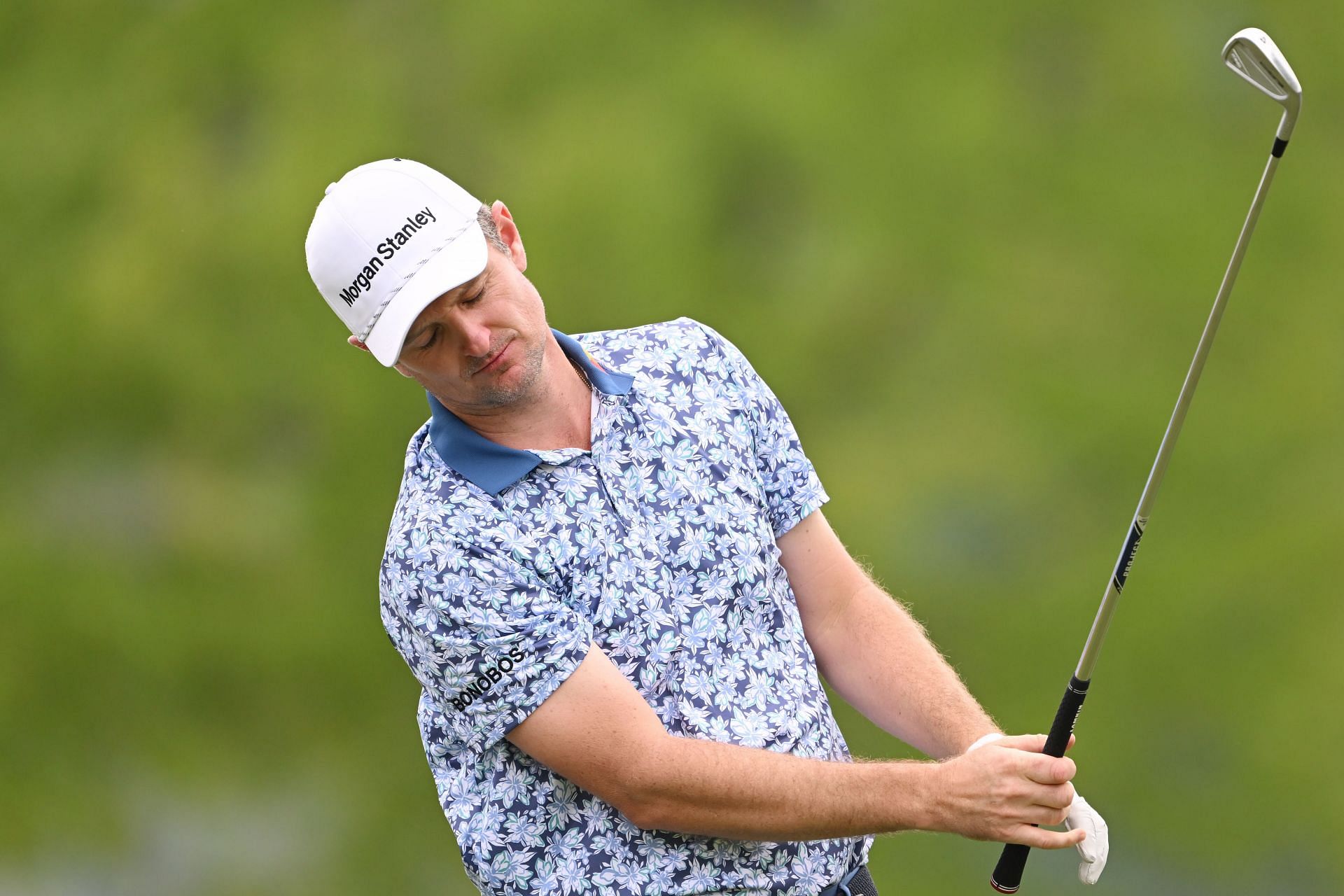 Justin Rose playing at 2023 PGA Championship - Round Two (Image via Getty)