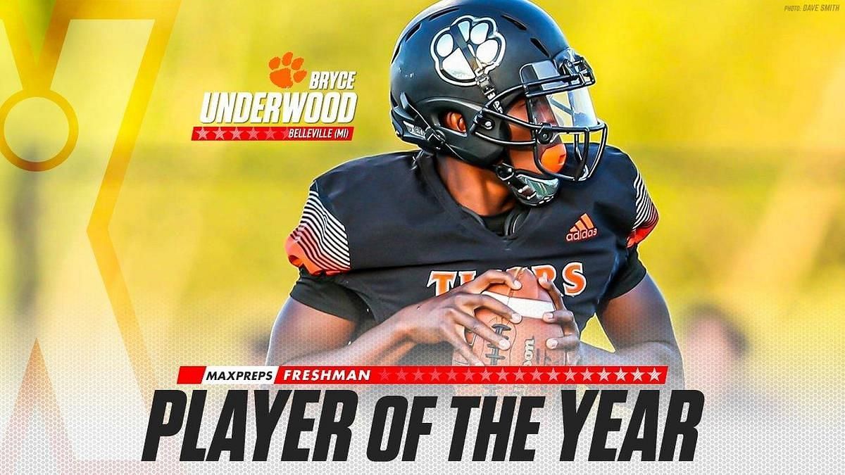 E Bryce Underwood Won both Maxpreps Freshman and Sophomore Player of the Year