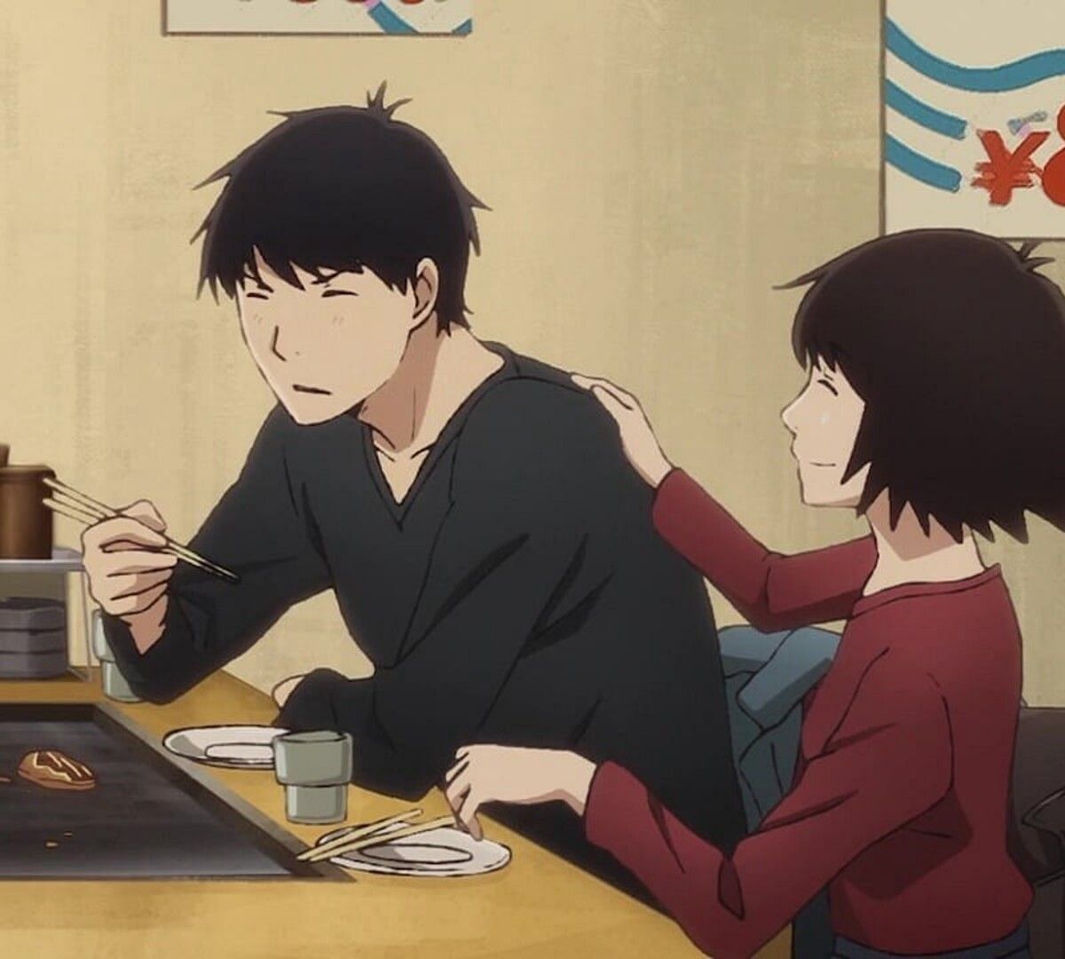 Rikuo Uozumi and Haru Nonaka as seen in the anime (Image via Doga Kobo)