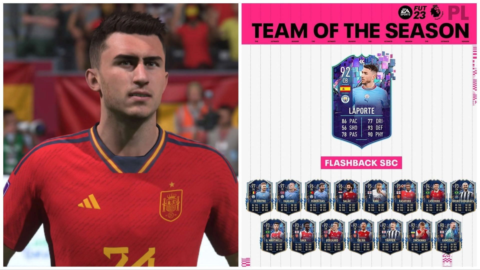 TOTS Laporte is now available in FIFA 23 (Images via EA Sports)