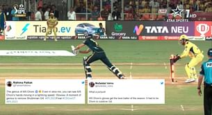 "A moment of genius" - Fans erupt as MS Dhoni produces lightning-fast stumping to get rid of Shubman Gill in IPL 2023 final