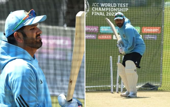[Watch] Team India captain Rohit Sharma begins batting practice for WTC 2023 final vs Australia