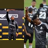 Lewis Hamilton stands in solidarity with Real Madrid superstar Vinicius Jr after last night's racist events in La Liga