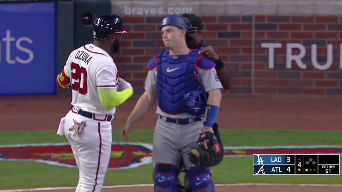Braves' Marcell Ozuna addresses backswing incident with Dodgers